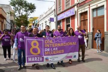 Marcha de escolares por la igualdad en Telde (Foto TA)